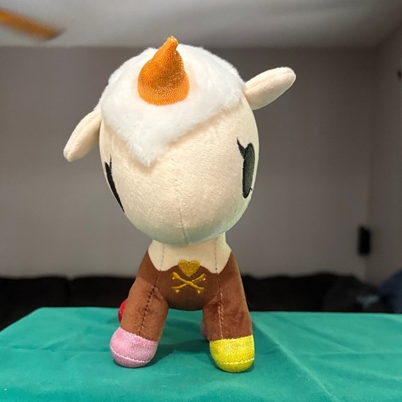 Tokidoki Rainbow Unicorn Plush - White, Brown, Pink - Picture 3 of 4